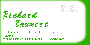 richard baumert business card